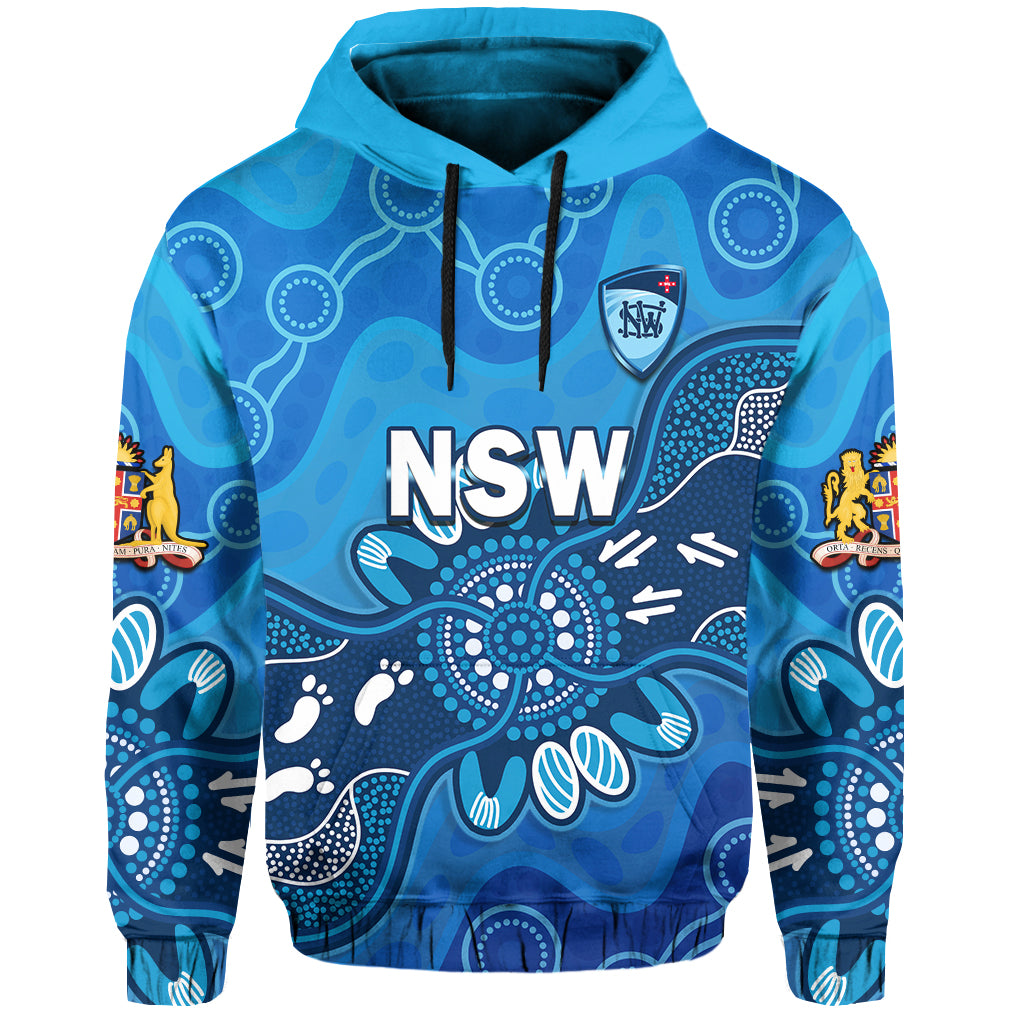 New South Wales Cricket Hoodie NSW 2022 Aboriginal Art - Vibe Hoodie Shop