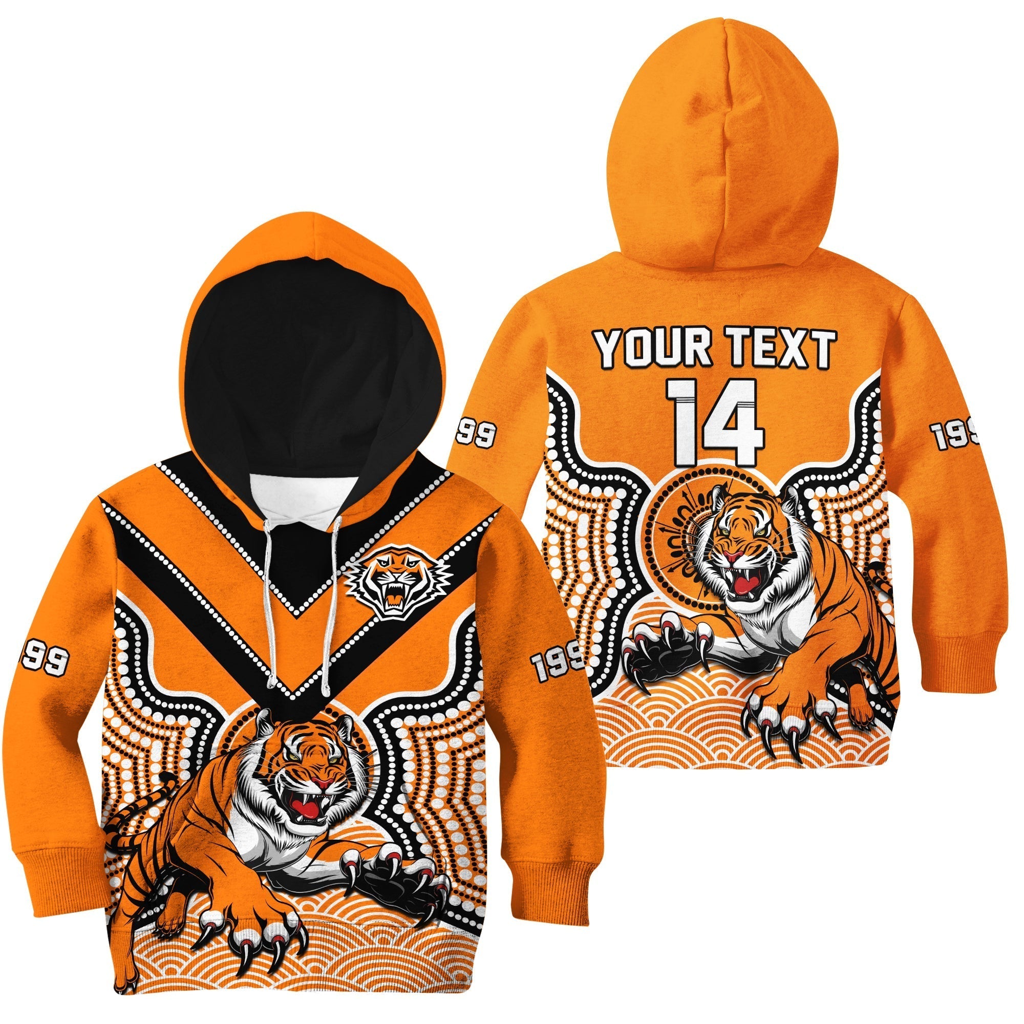 custom-text-and-number-wests-tigers-hoodie-kid-indigenous-artsy