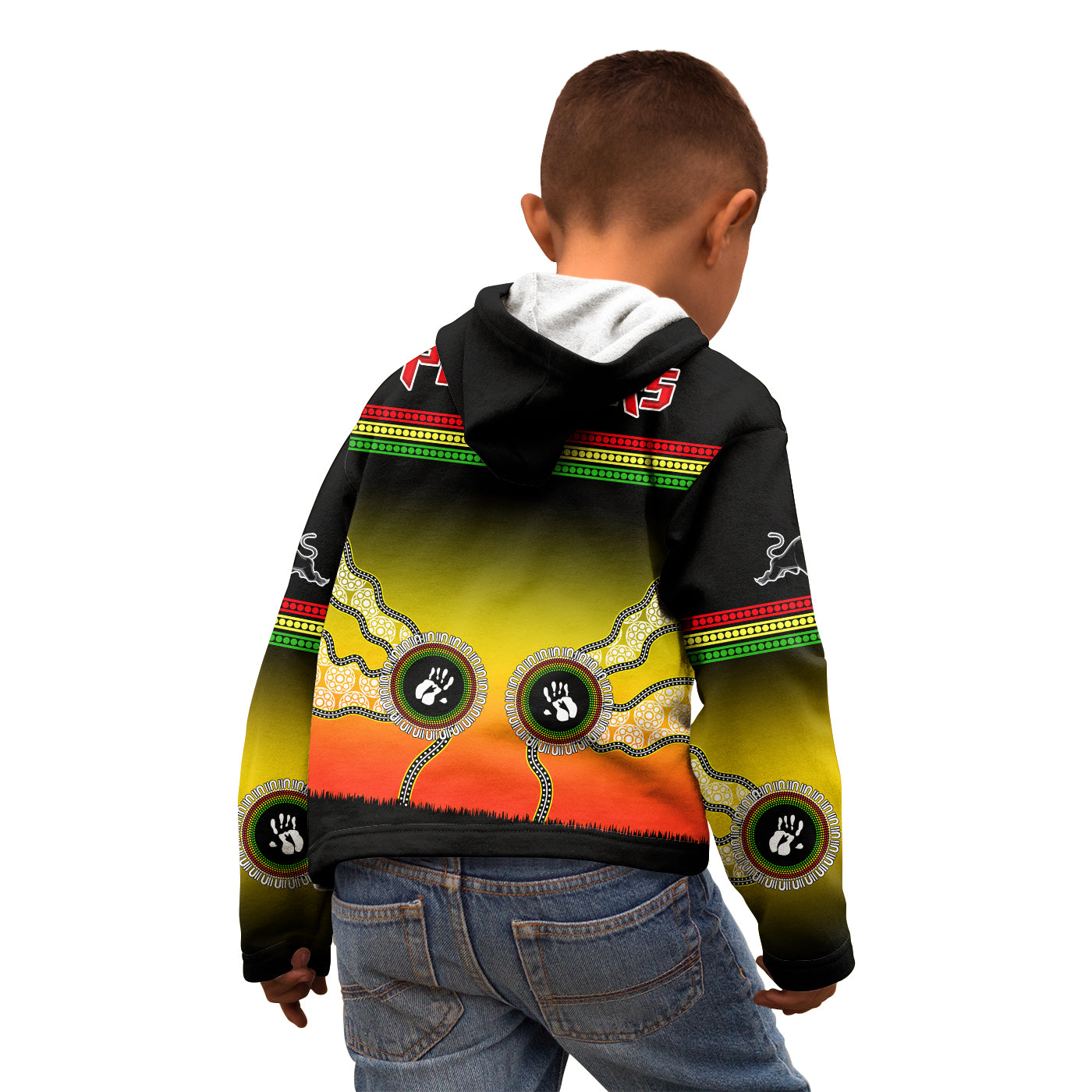 Panthers Hoodie KID Go The Mighty Penrith Aboriginal - Vibe Hoodie Shop