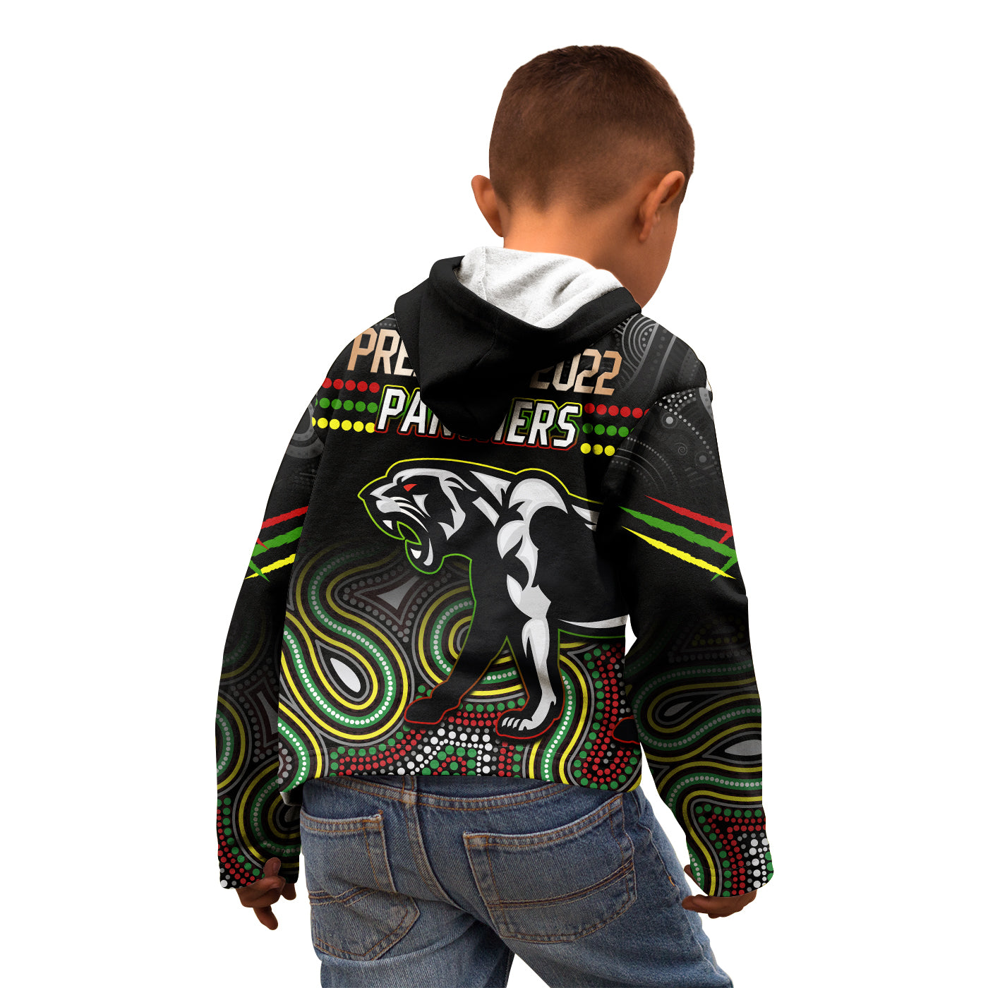 Panthers Rugby Hoodie KID Premiers 2022 Back to Back Champions - Vibe Hoodie Shop