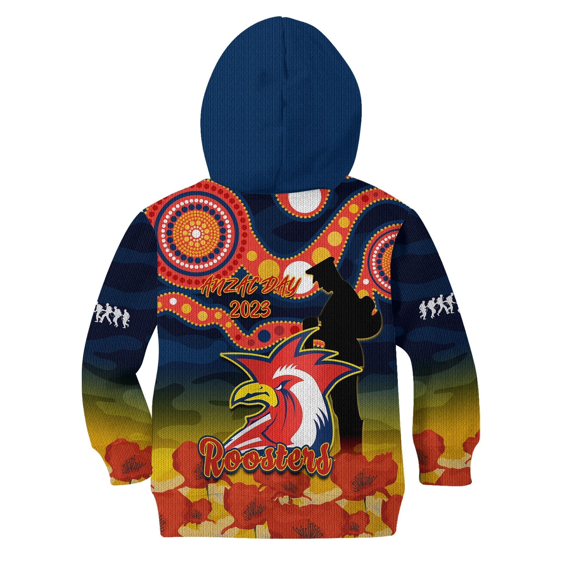 roosters-rugby-anzac-2023-hoodie-kid-dots-poppy-mix-camouflage-lest-we-forget