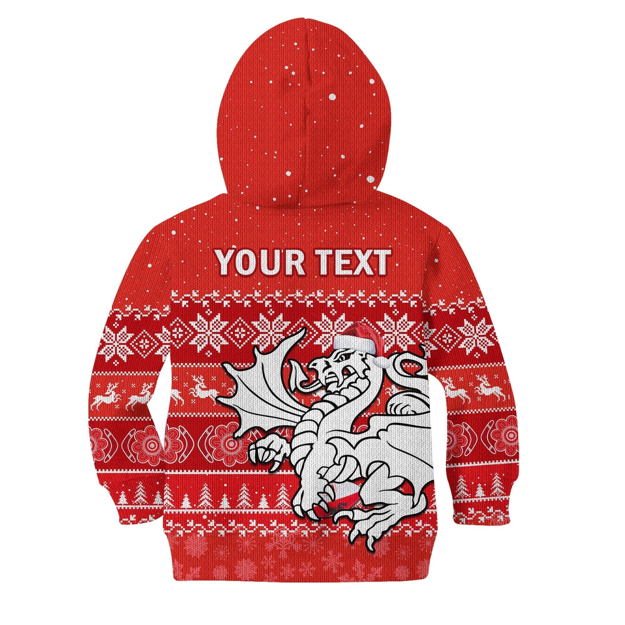 custom-personalised-dragons-rugby-hoodie-kid-indigenous-st-george-illawarra-merry-christmas