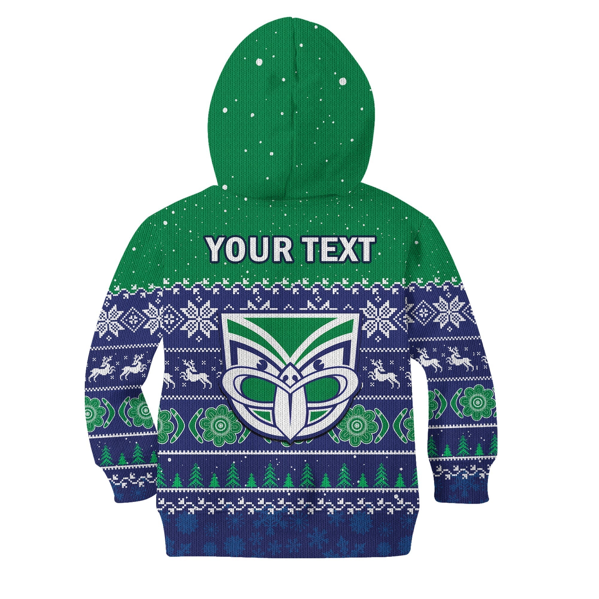 custom-personalised-warriors-rugby-hoodie-kid-new-zealand-indigenous-merry-christmas