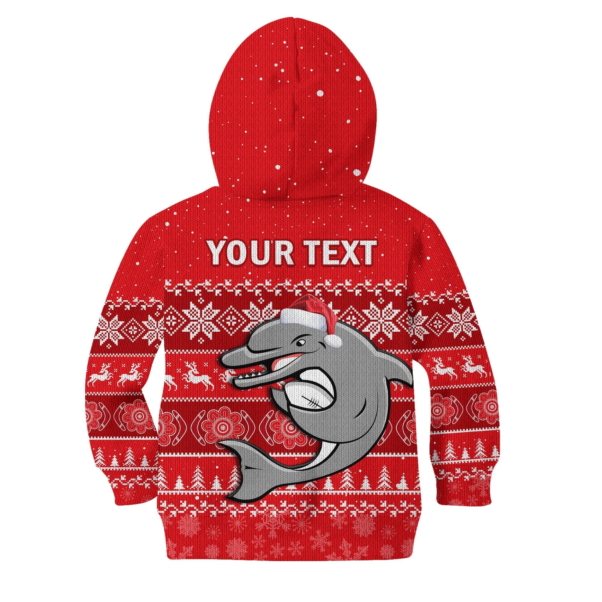 custom-personalised-dolphins-rugby-hoodie-kid-indigenous-merry-christmas