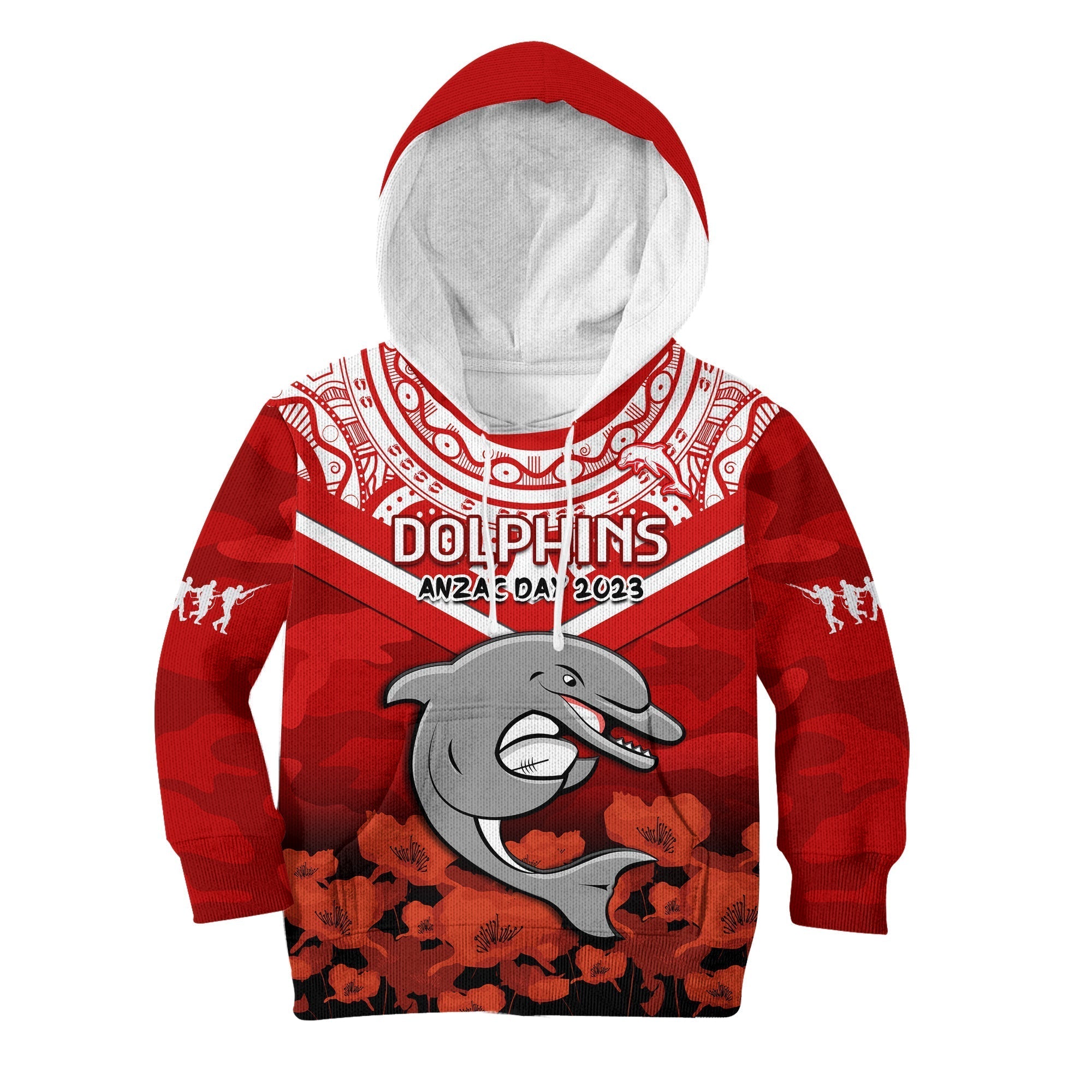 dolphins-rugby-anzac-2023-hoodie-kid-dots-poppy-mix-camouflage-lest-we-forget