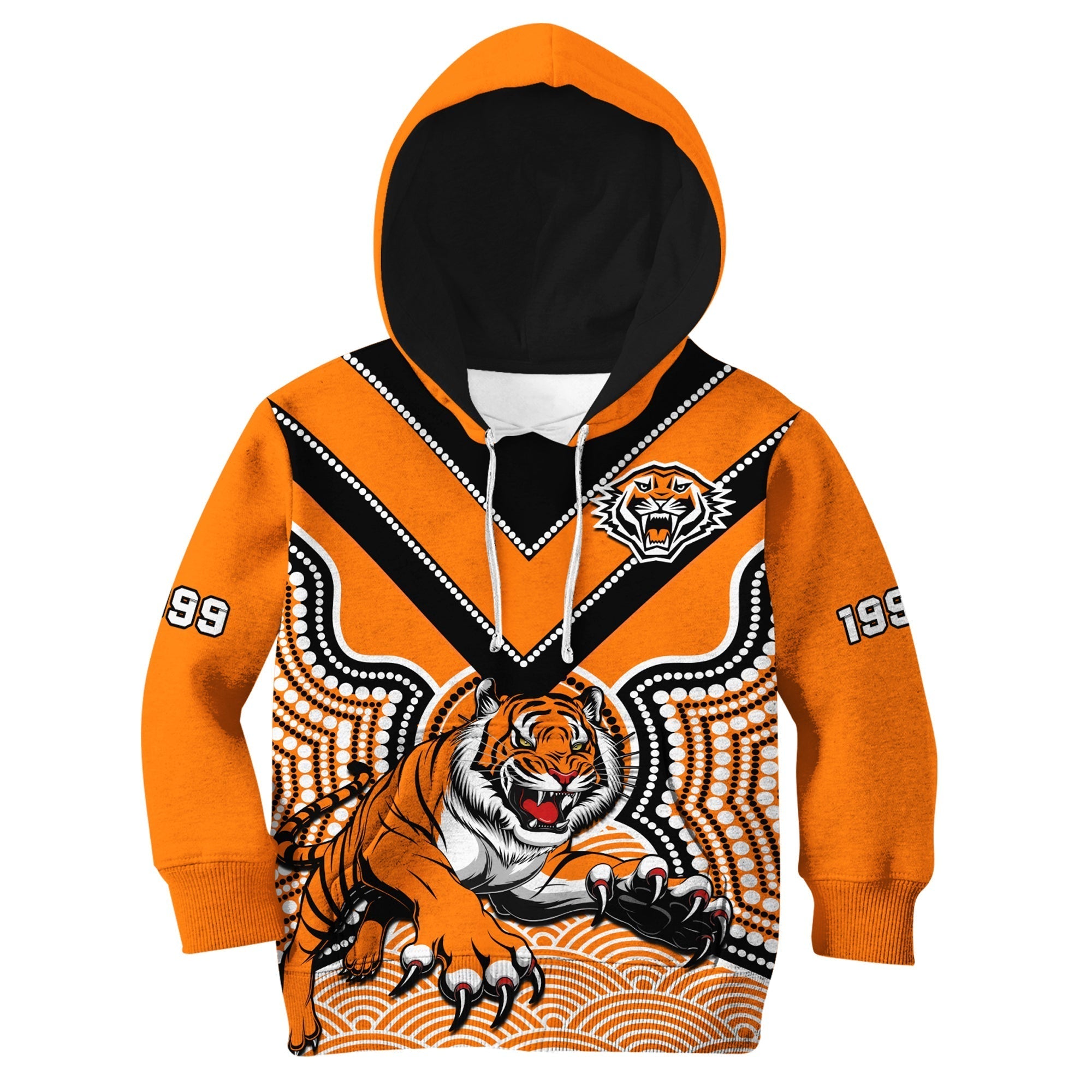 custom-text-and-number-wests-tigers-hoodie-kid-indigenous-artsy