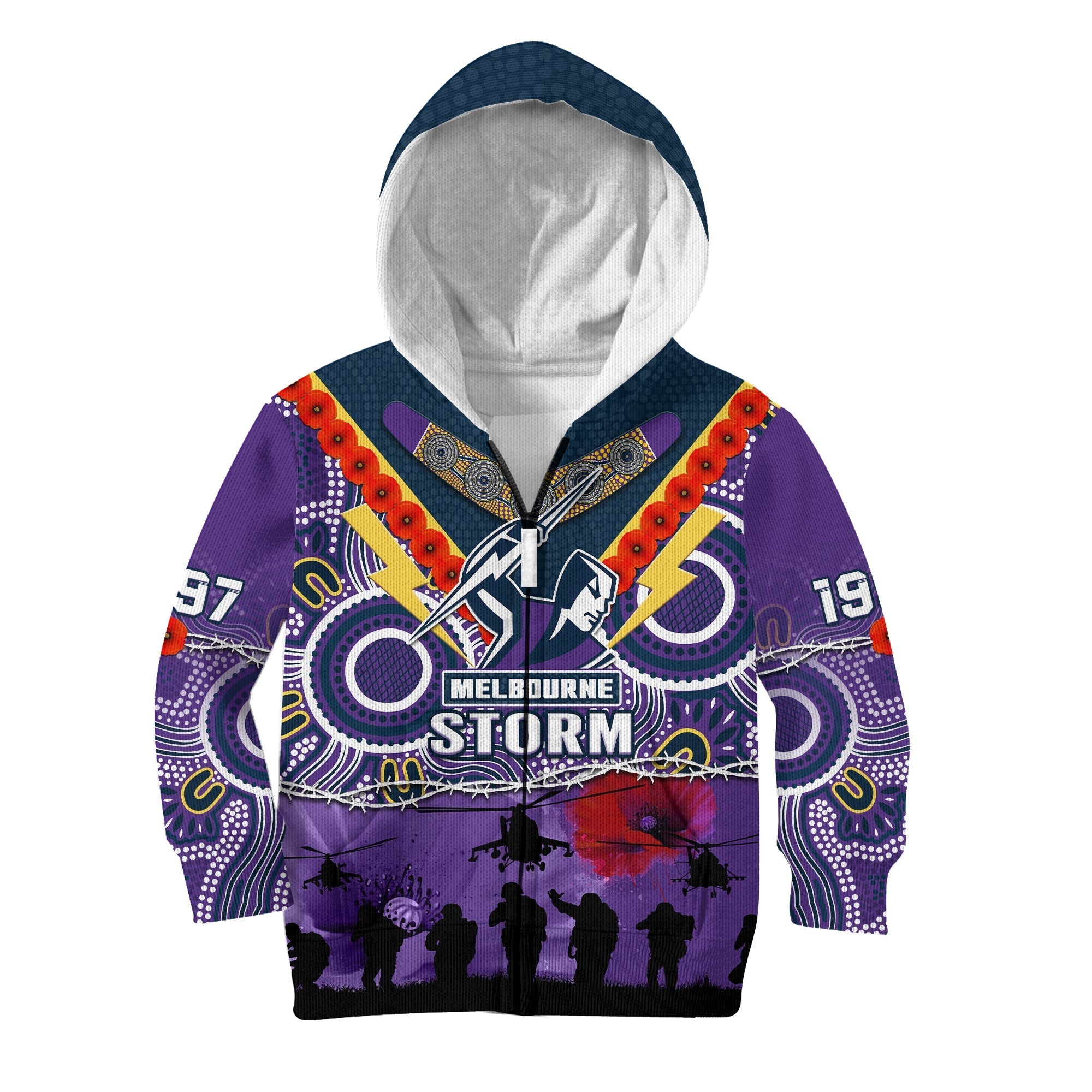 melbourne-storm-rugby-anzac-hoodie-kid-indigenous-poppy-australian-army