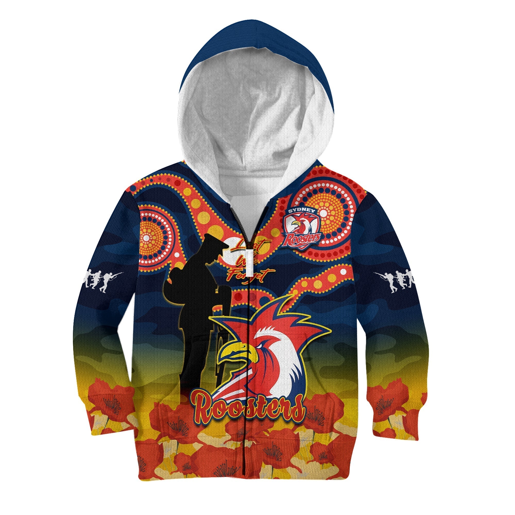 roosters-rugby-anzac-2023-hoodie-kid-dots-poppy-mix-camouflage-lest-we-forget