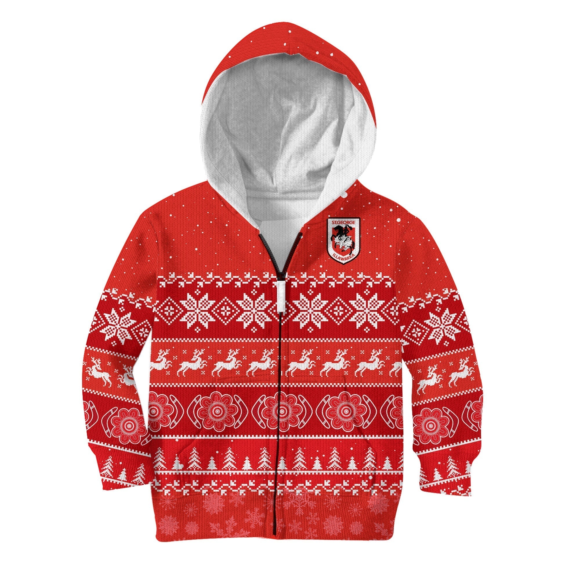 custom-personalised-dragons-rugby-hoodie-kid-indigenous-st-george-illawarra-merry-christmas