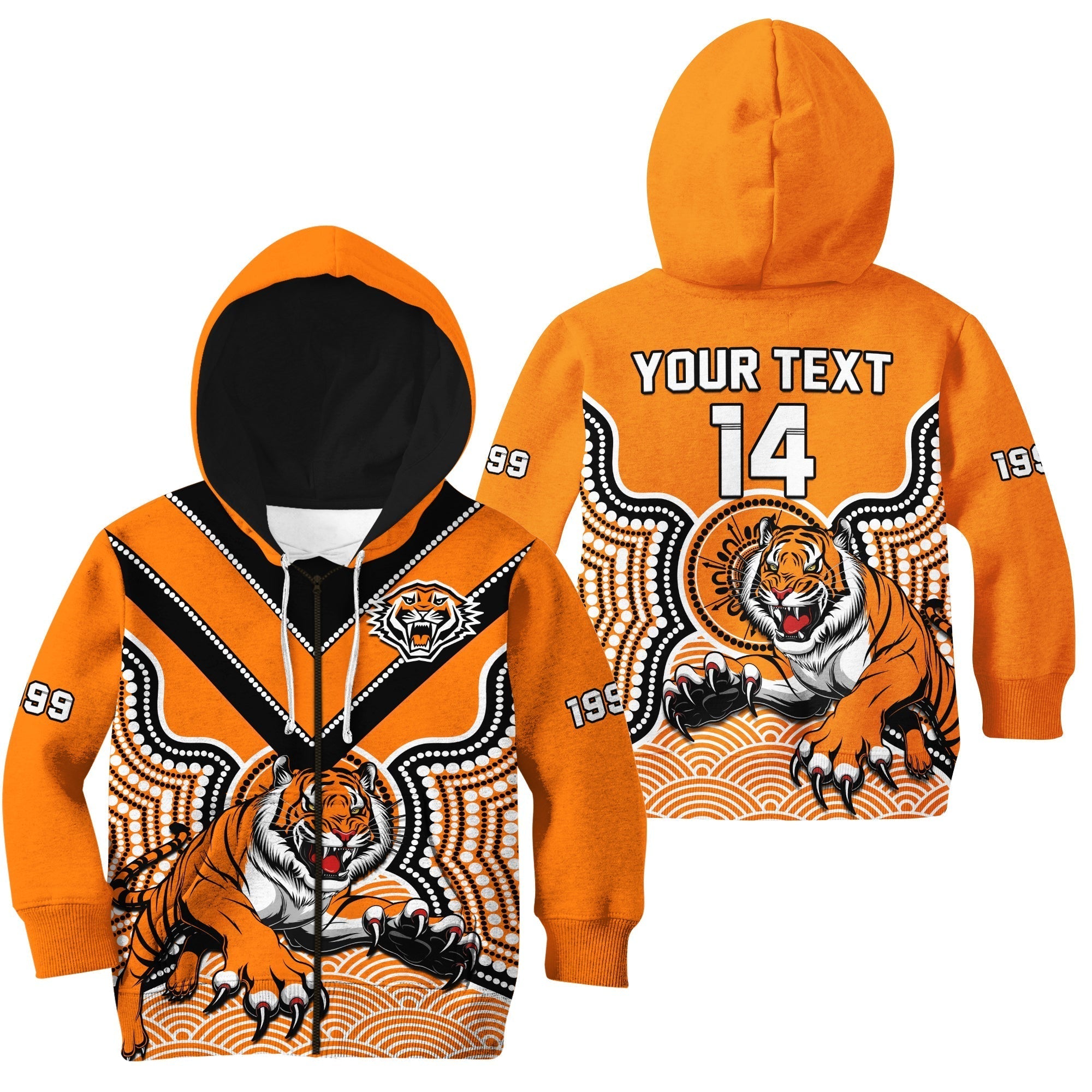 custom-text-and-number-wests-tigers-hoodie-kid-indigenous-artsy