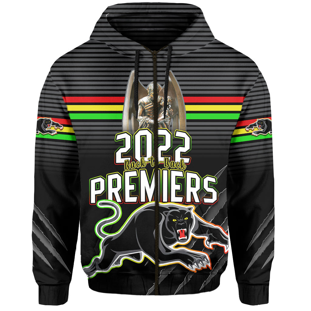 Panthers Proud Hoodie Back to Back Premiers 2022 Version Black LT13 - Vibe Hoodie Shop