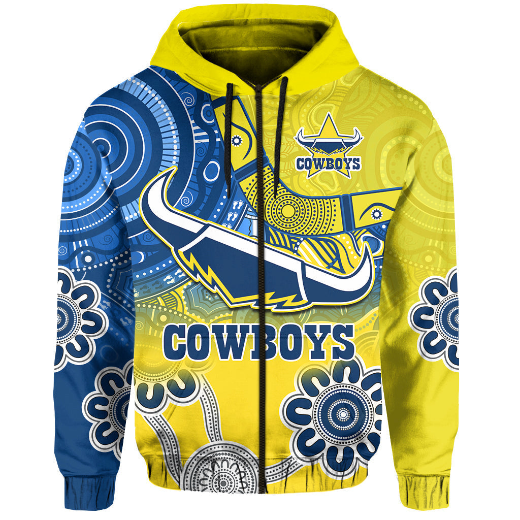 Cowboys Rugby Hoodie Aboriginal Boomerang Go Premiers North Queensland LT13 - Vibe Hoodie Shop