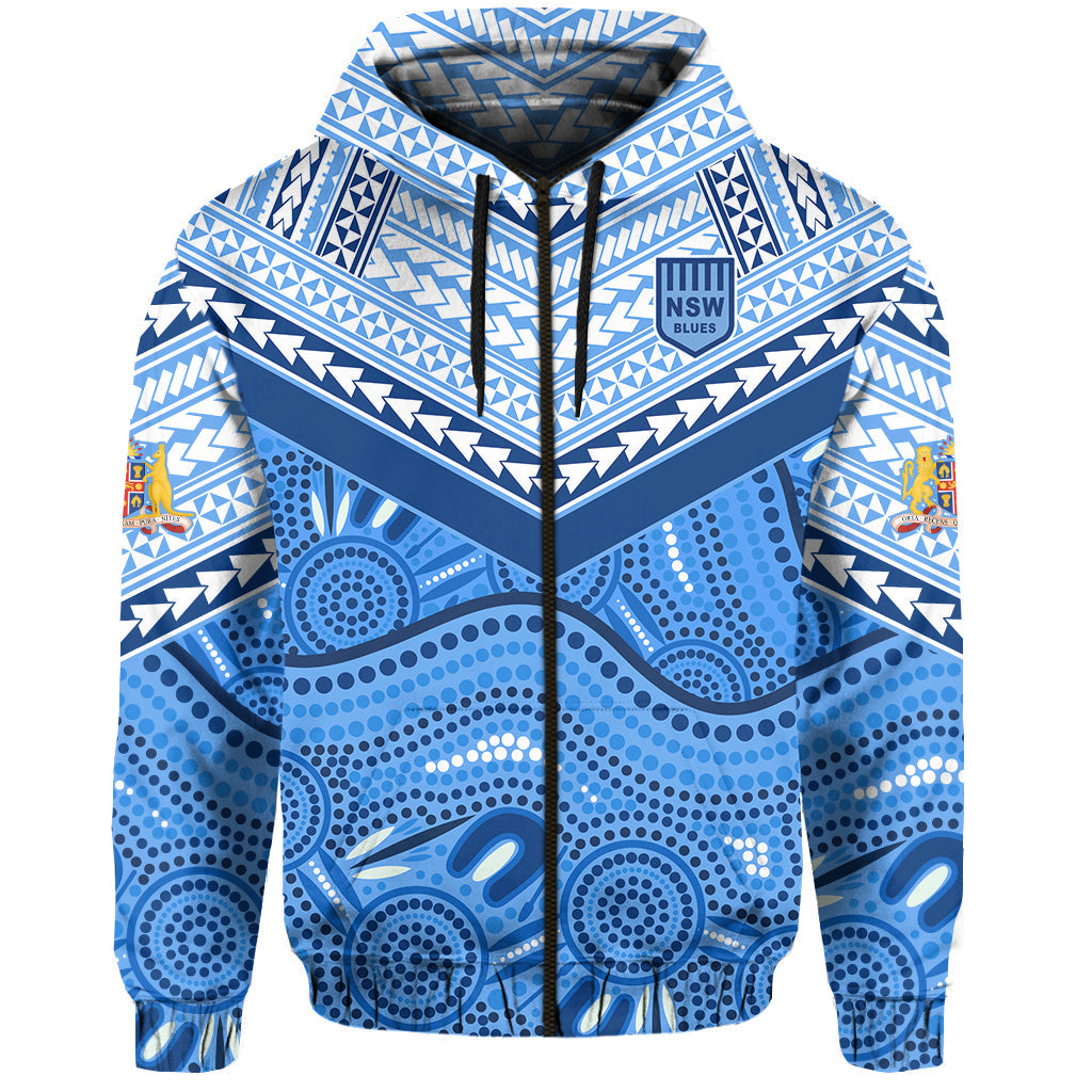 (Custom Text and Number) NSW Blues Hoodie Aboriginal and Polynesia Admirable LT13 - Vibe Hoodie Shop