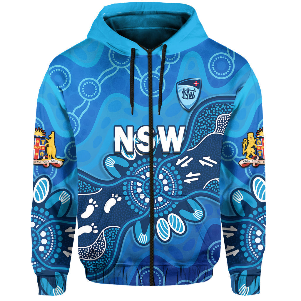 New South Wales Cricket Hoodie NSW 2022 Aboriginal Art - Vibe Hoodie Shop