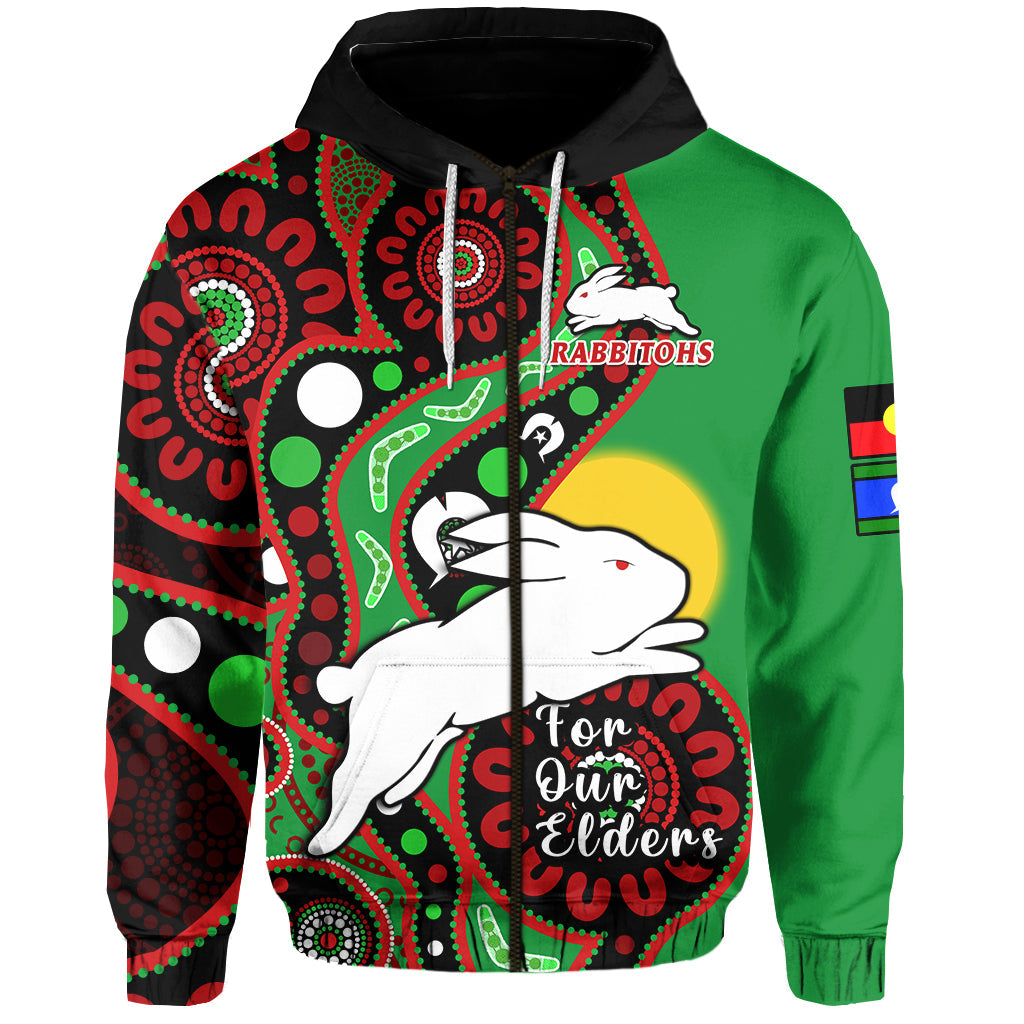 Rabbitohs Rugby NAIDOC 2023 Hoodie For Our Elders Aboriginal - Vibe Hoodie Shop