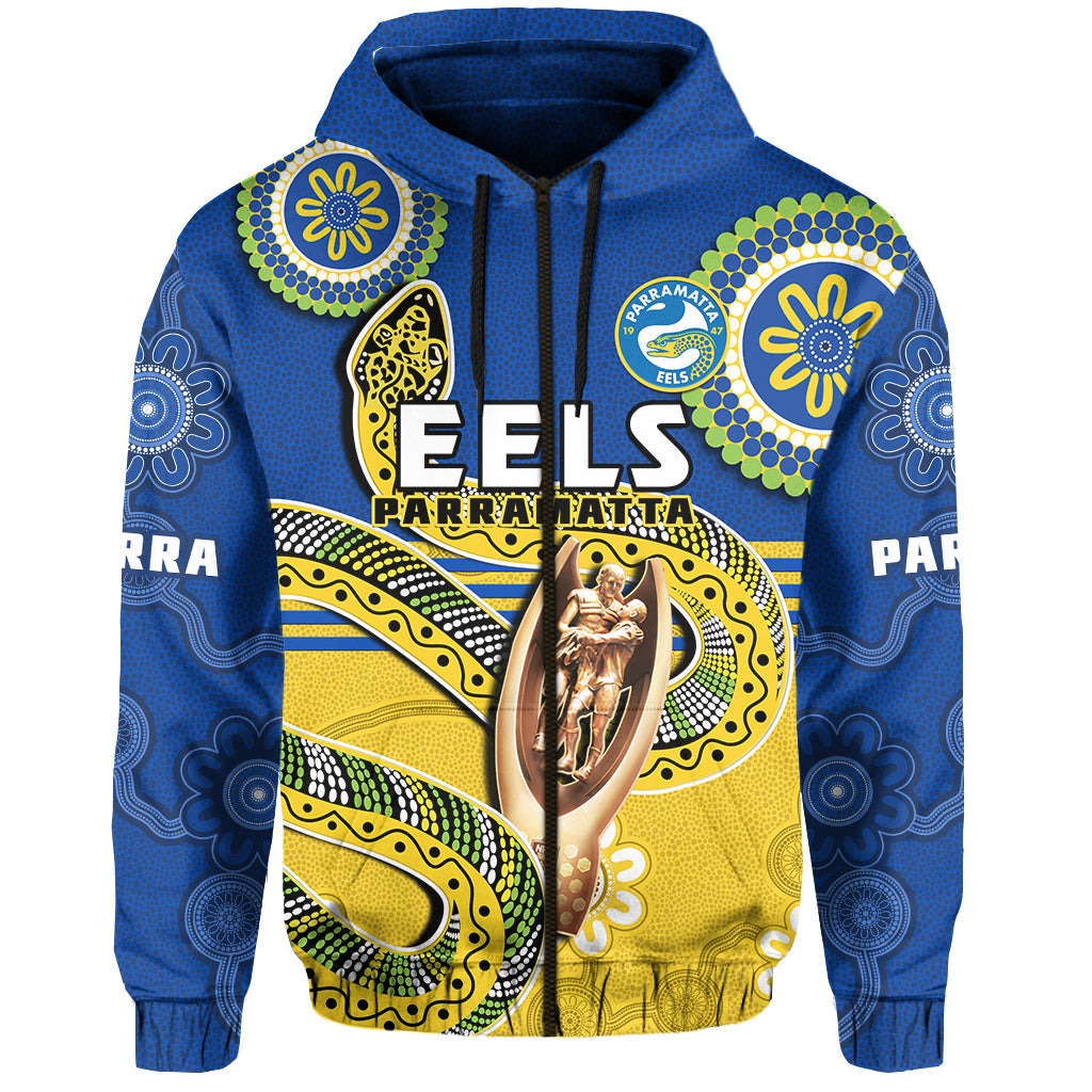 (Custom Text And Number) Eels Rugby Hoodie Parra 2022 Indigenous Proud Premiers - Vibe Hoodie Shop