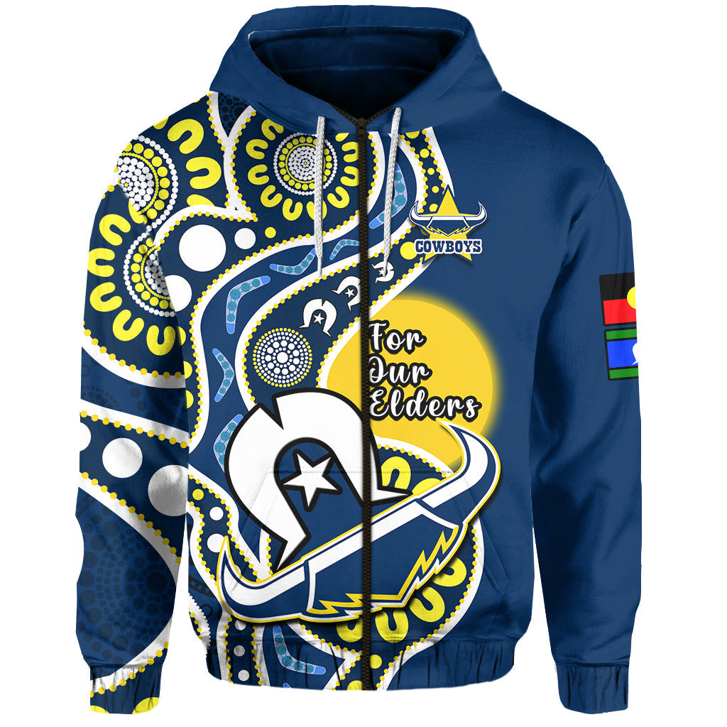 Cowboys Rugby NAIDOC 2023 Hoodie For Our Elders Aboriginal - Vibe Hoodie Shop
