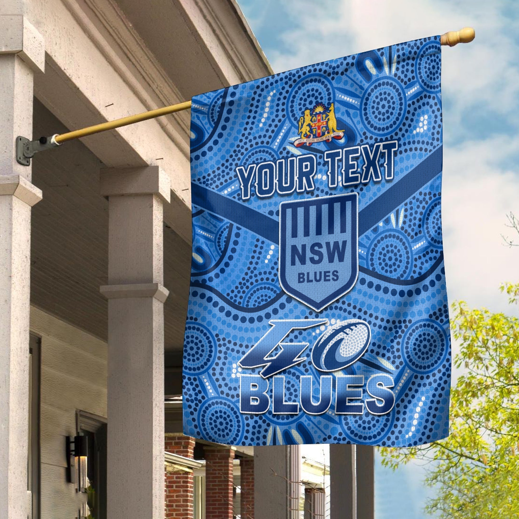 (Custom Personalised) NSW Blues Flag Aboriginal Admirable - Vibe Hoodie Shop