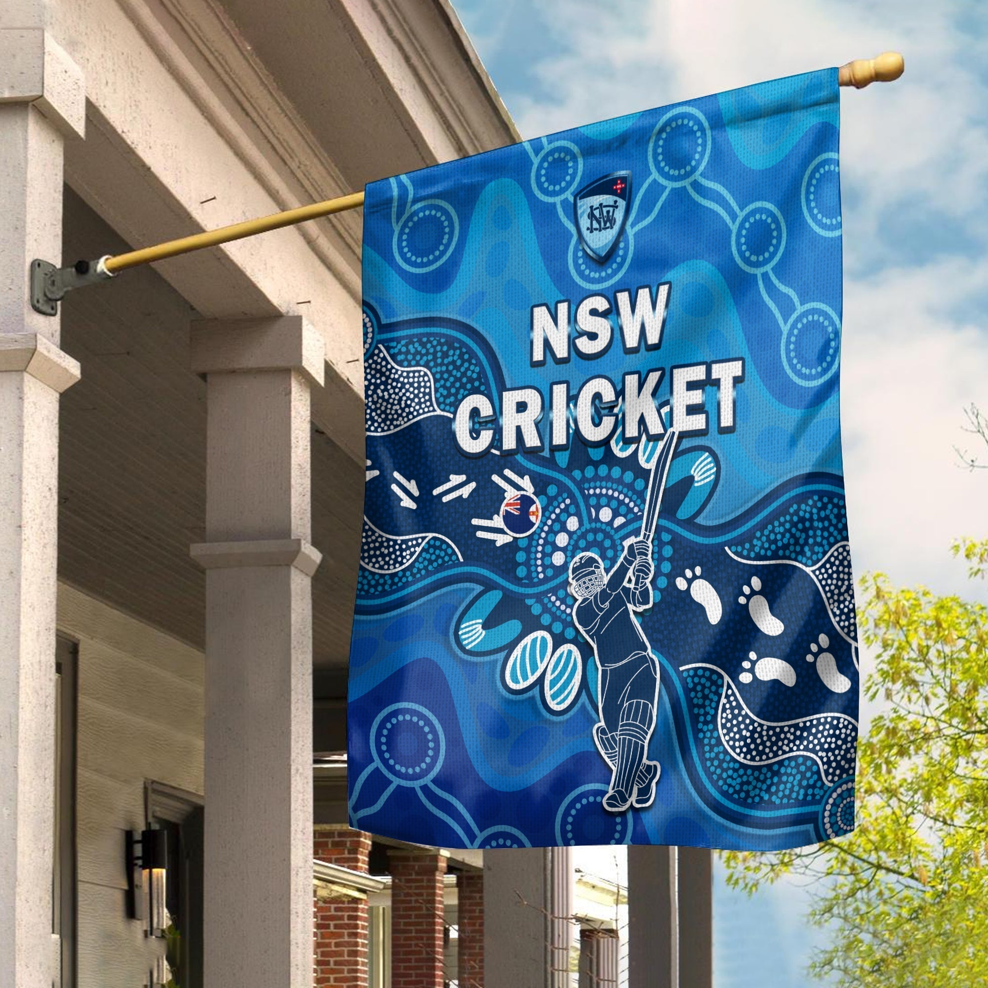 New South Wales Cricket Flag NSW 2022 Aboriginal Art - Vibe Hoodie Shop