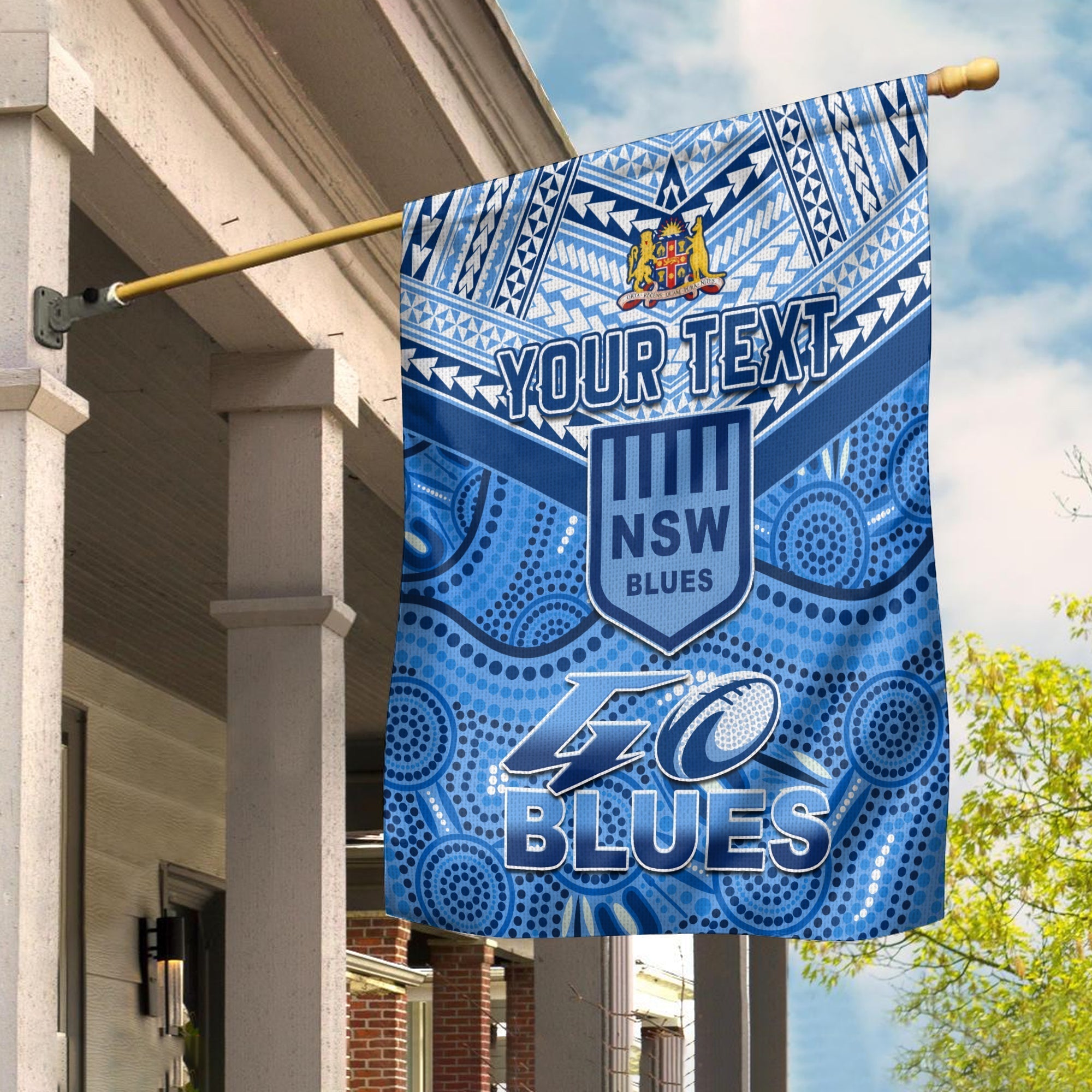 (Custom Personalised) NSW Blues Flag Aboriginal and Polynesia Admirable - Vibe Hoodie Shop