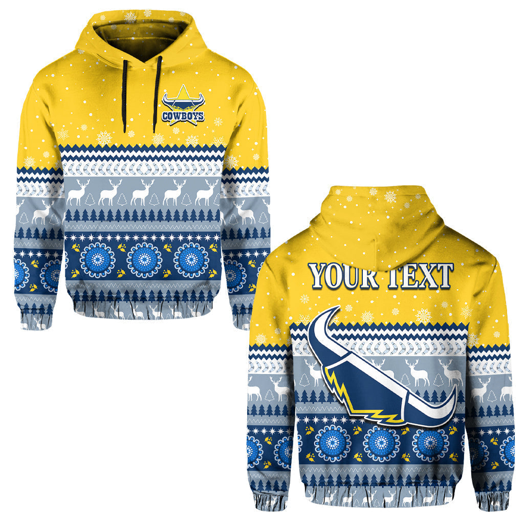 (Custom Personalised) Cowboys Aboriginal Hoodie Christmas North Queensland LT13 - Vibe Hoodie Shop