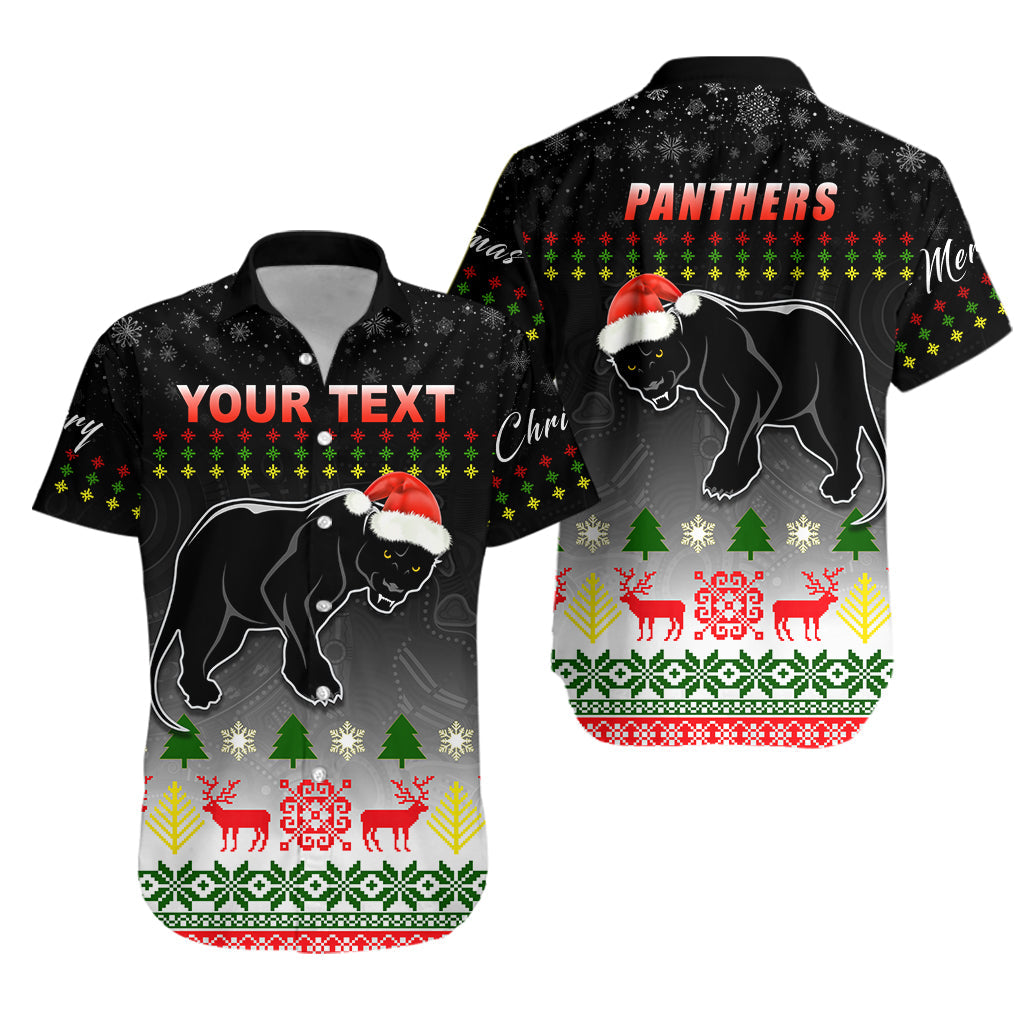 (Custom Personalised) Penrith Panthers Hawaiian Shirt Merry Christmas 2021 Indigenous - Vibe Hoodie Shop