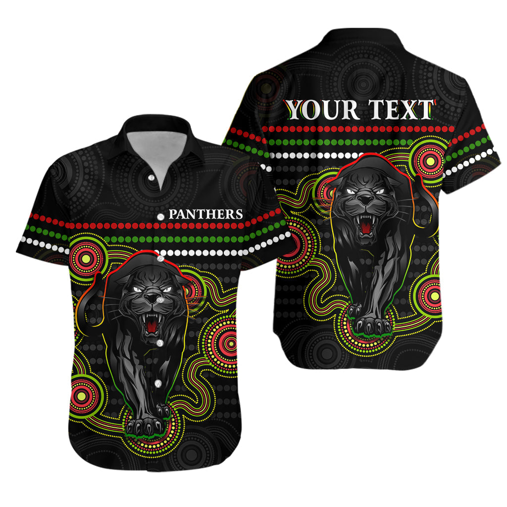 (Custom Personalised) Panthers Indigenous Hawaiian Shirt Version Black Alternate - Vibe Hoodie Shop