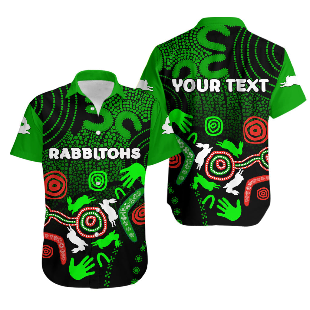 (Custom Personalised) South Sydney Rabbitohs Indigenous Hawaiian Shirt No.2 - Vibe Hoodie Shop