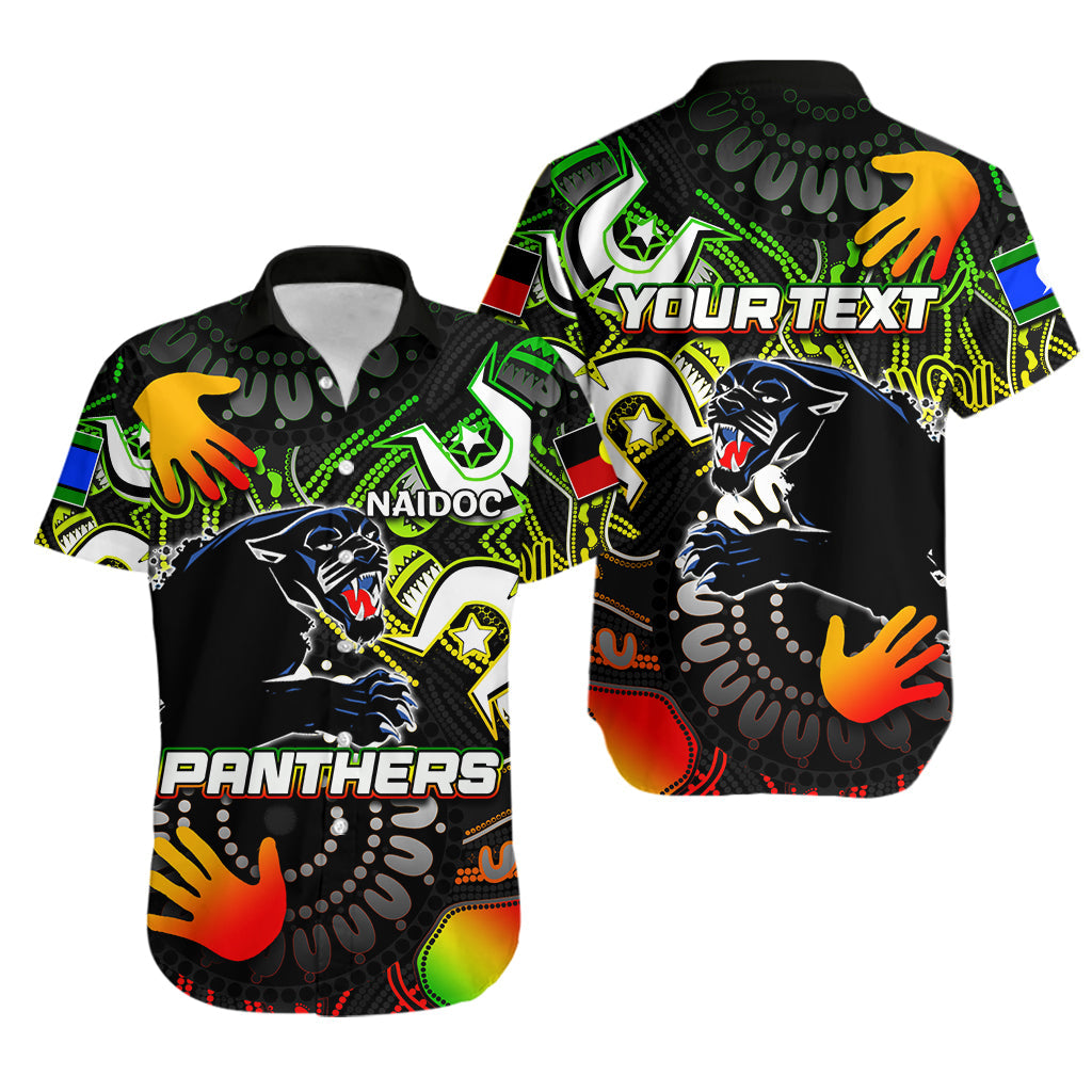 (Custom Personalised) NAIDOC Panthers Hawaiian Shirt NAIDOC Patterns - Vibe Hoodie Shop