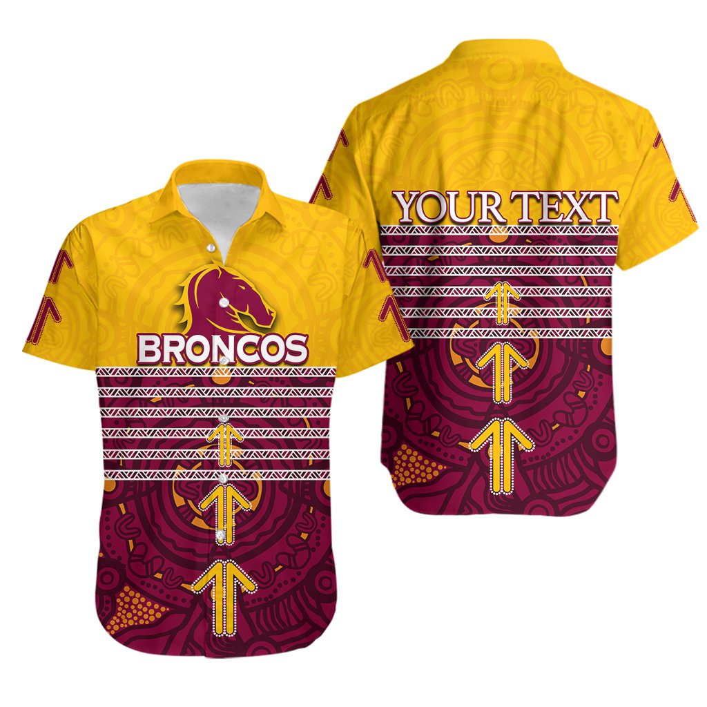 (Custom Personalised) Brisbane Broncos Hawaiian Shirt Aboriginal Special - Vibe Hoodie Shop