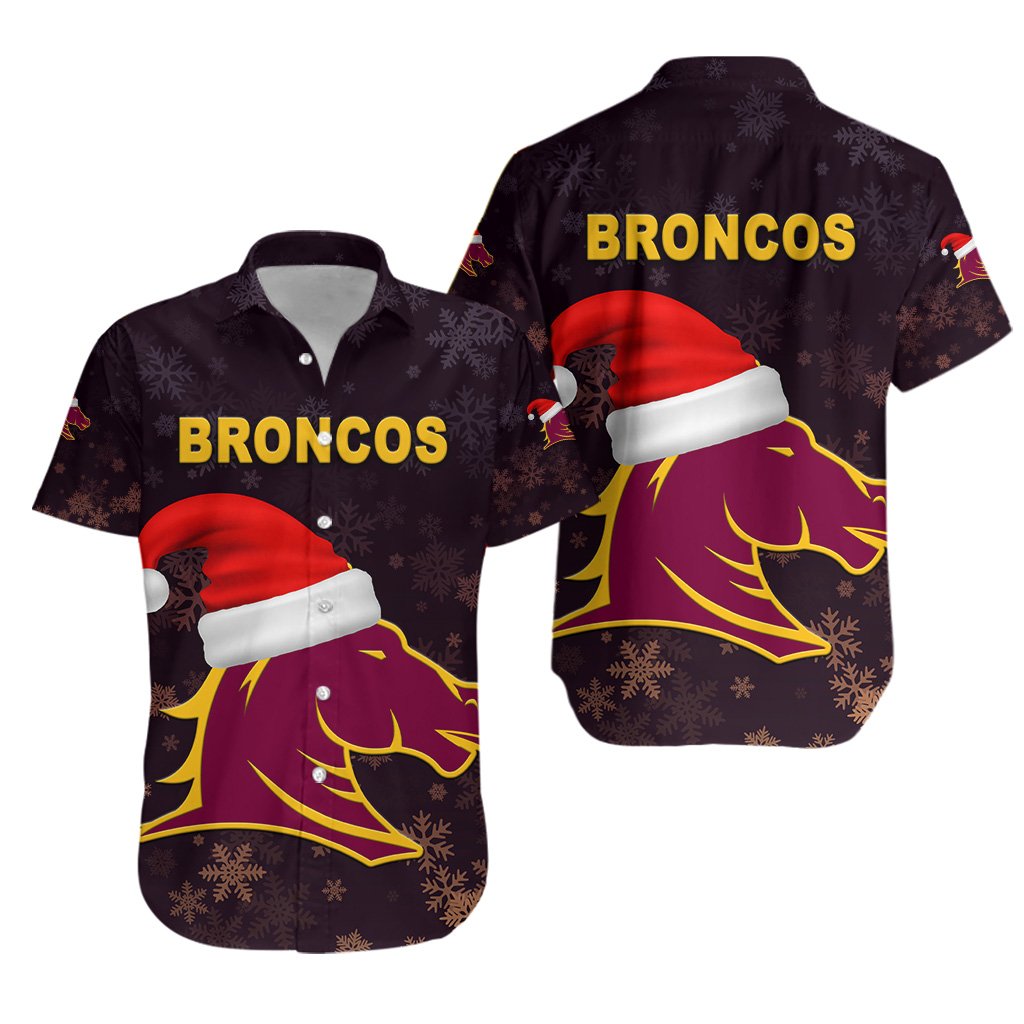 Brisbane Hawaiian Shirt Broncos Christmas - Vibe Hoodie Shop