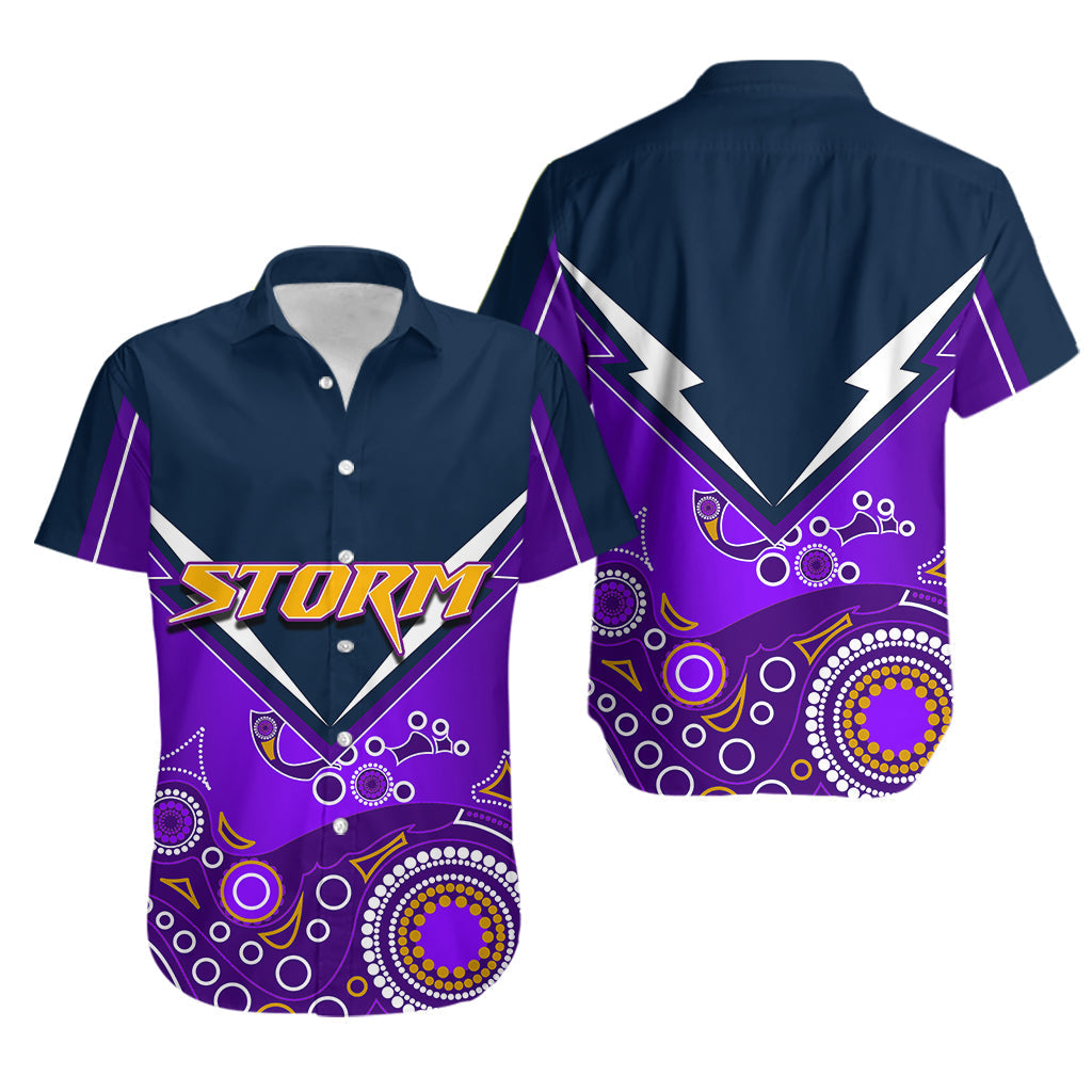 Melbourne Storm Hawaiian Shirt Aboriginal - Vibe Hoodie Shop