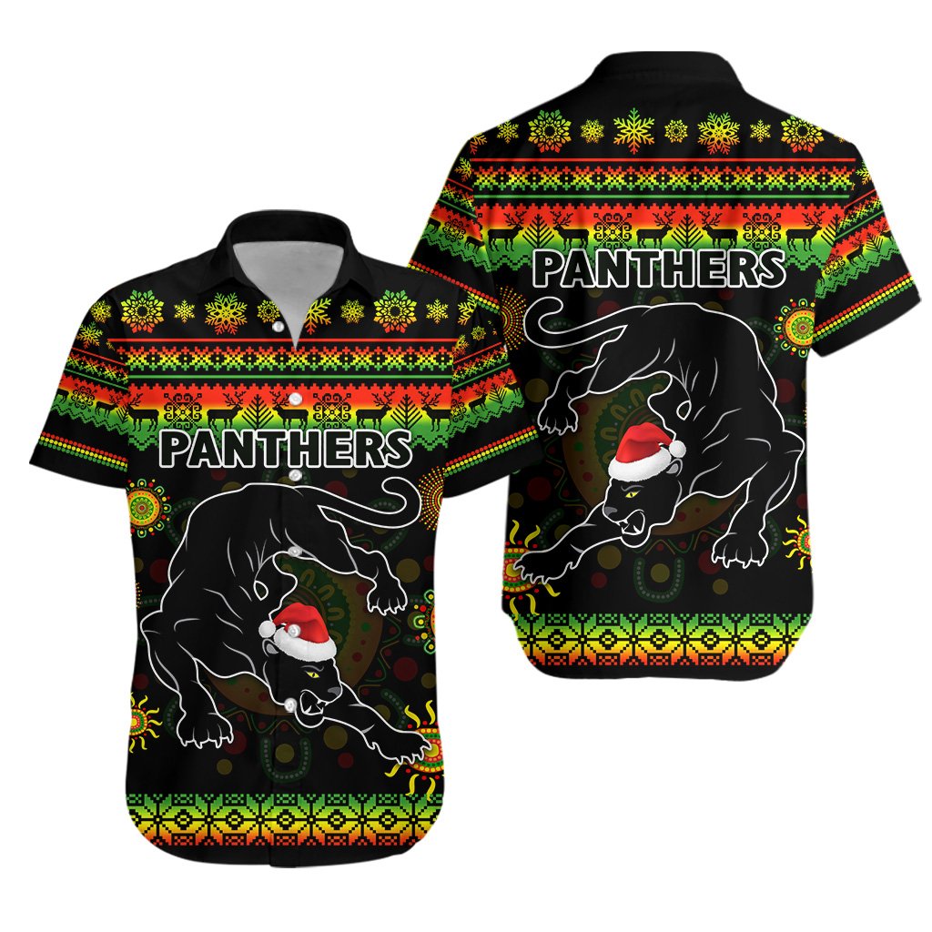 Penrith Panthers Christmas Hawaiian Shirt Indigenous - Vibe Hoodie Shop