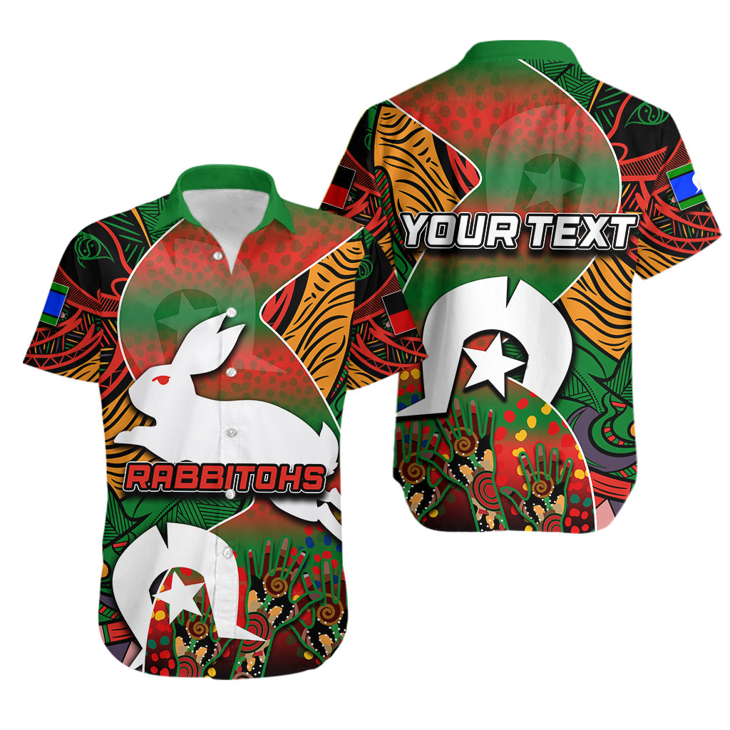 (Custom Personalised) NAIDOC Rabbitohs Hawaiian Shirt Torres Strait Islanders - Vibe Hoodie Shop