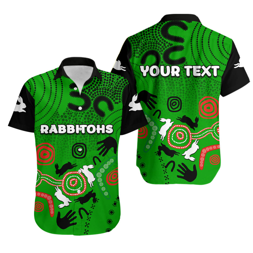 (Custom Personalised) South Sydney Rabbitohs Indigenous Hawaiian Shirt No.3 - Vibe Hoodie Shop