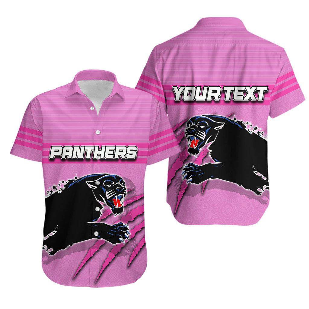 (Custom Personalised) Panthers Hawaiian Shirt Aboriginal Dot Patterns Pink Style - Vibe Hoodie Shop