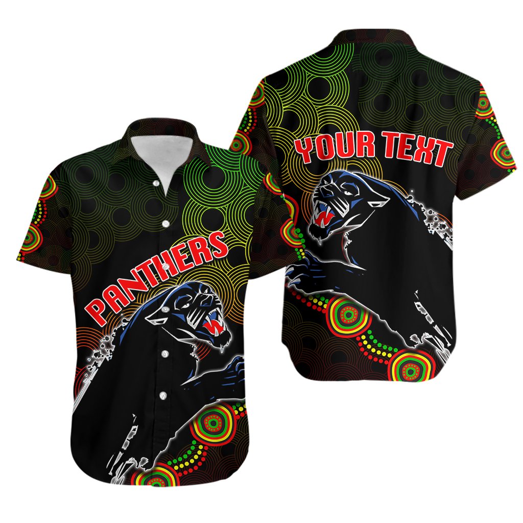 (Custom Personalised) Panthers Aboriginal Hawaiian Shirt - Vibe Hoodie Shop