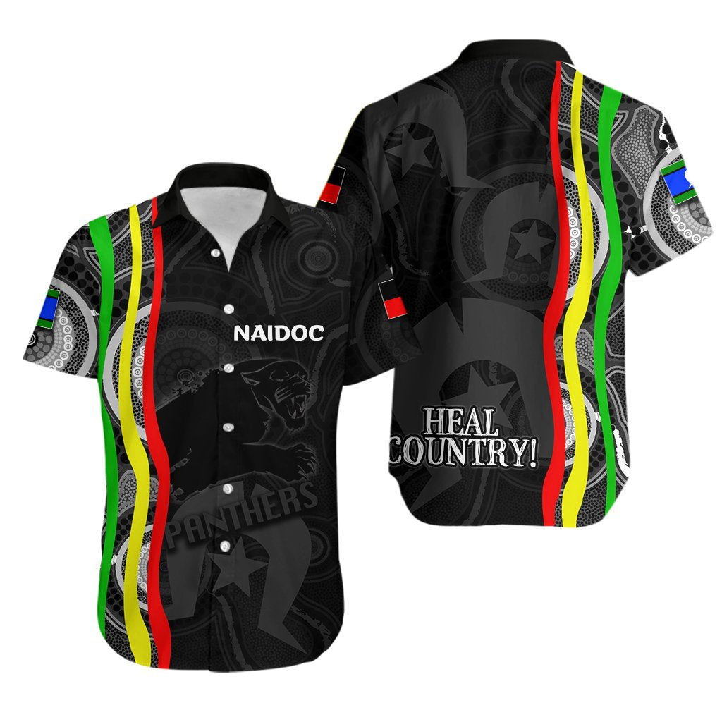 NAIDOC Panthers Hawaiian Shirt Aboriginal - Vibe Hoodie Shop