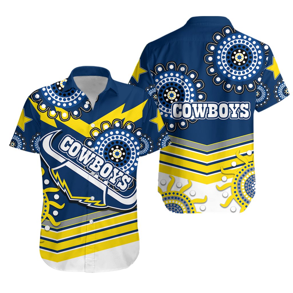 Proud Cowboys Hawaiian Shirt Indigenous North Queensland - Vibe Hoodie Shop