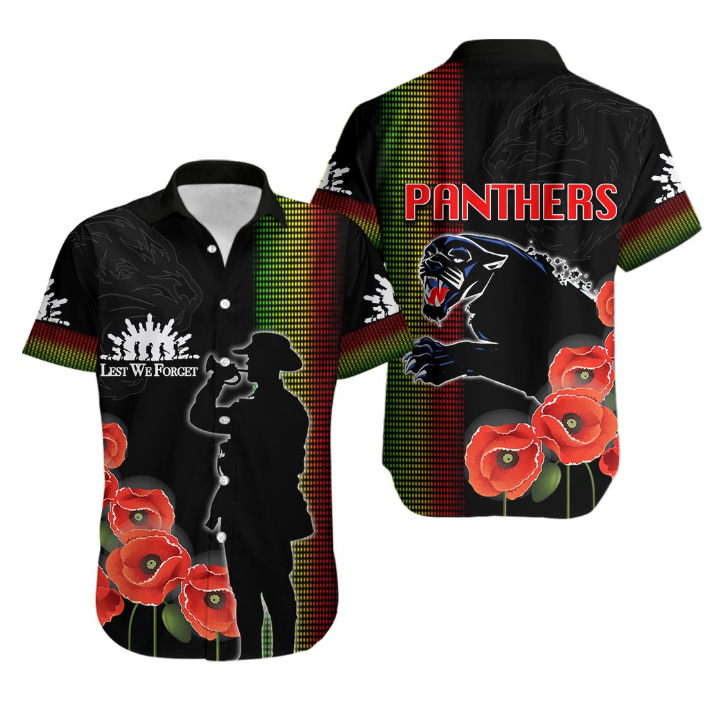 Panthers ANZAC Day Hawaiian Shirt - Vibe Hoodie Shop