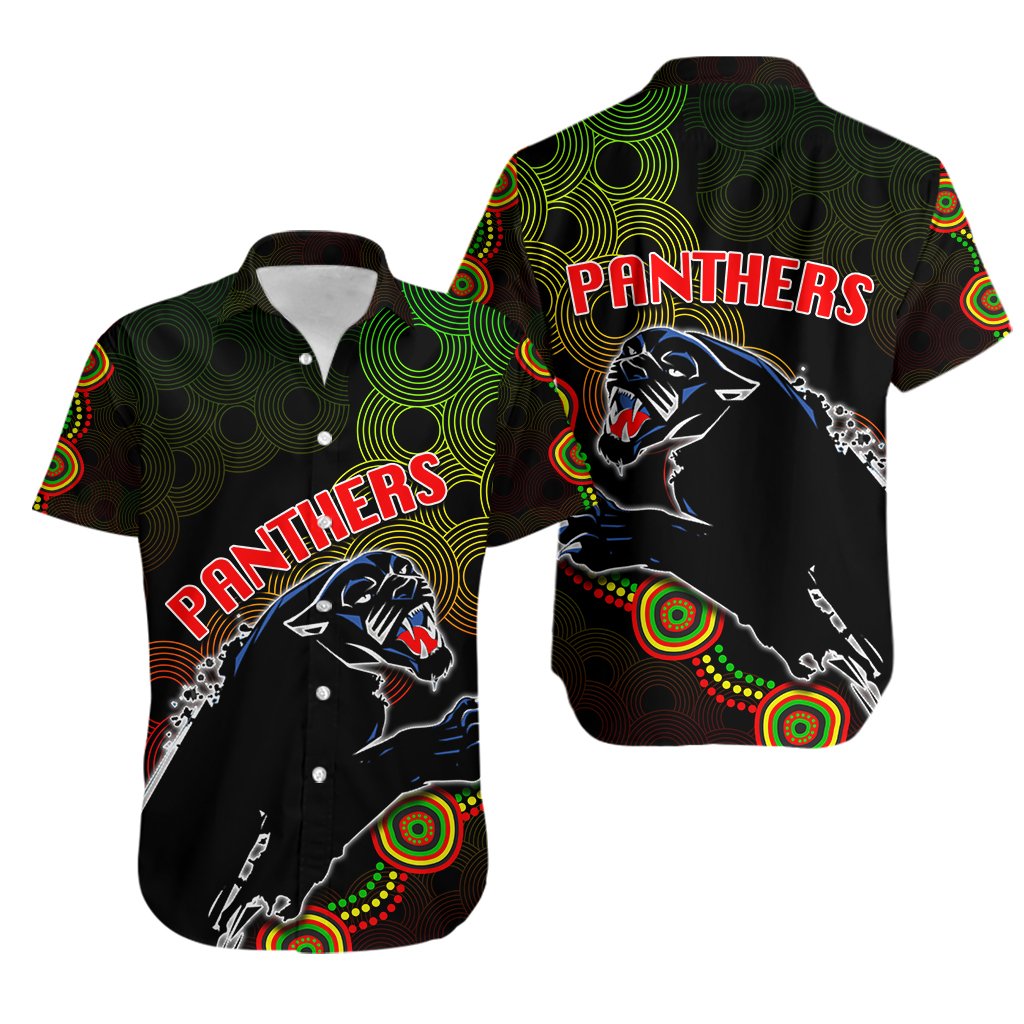 Panthers Aboriginal Hawaiian Shirt - Vibe Hoodie Shop