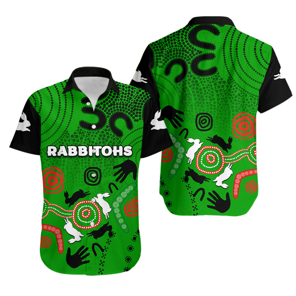 South Sydney Rabbitohs Indigenous Hawaiian Shirt No.3 - Vibe Hoodie Shop