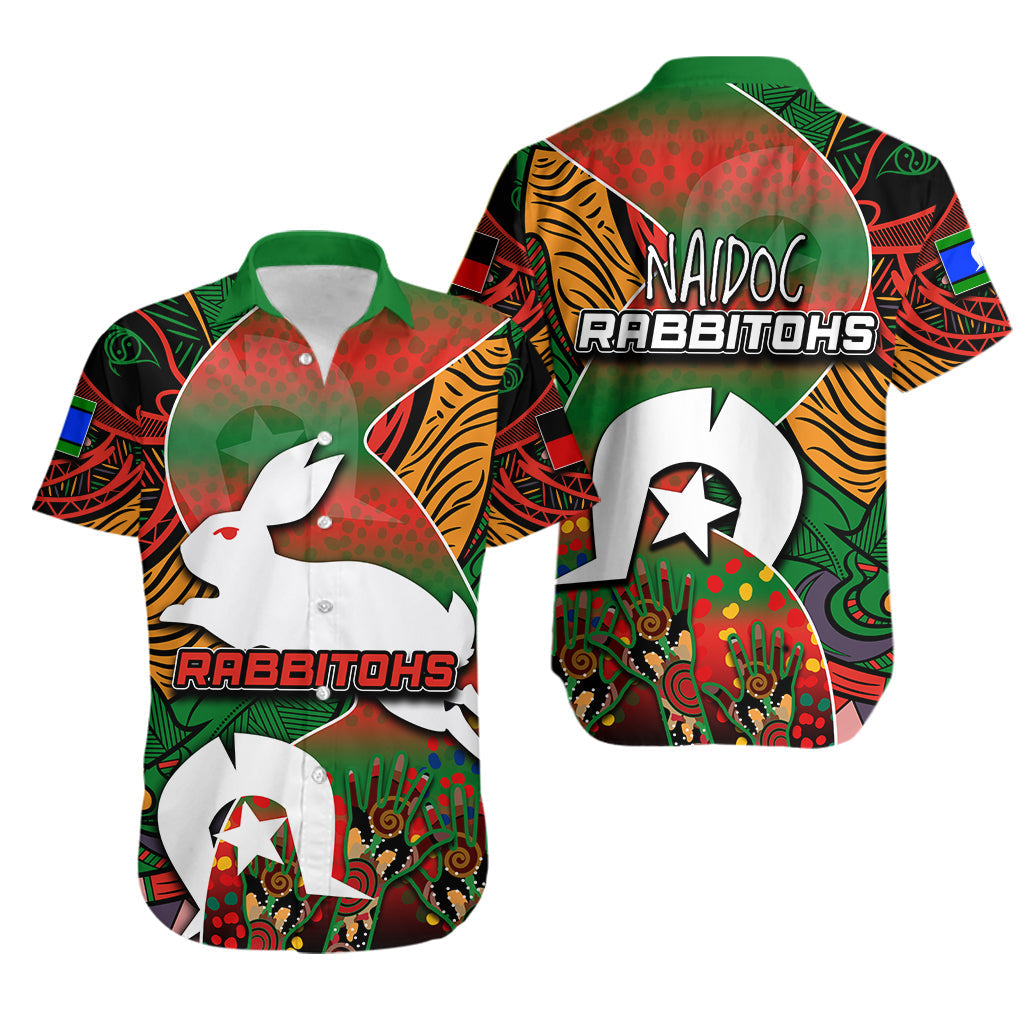 NAIDOC Rabbitohs Hawaiian Shirt Torres Strait Islanders - Vibe Hoodie Shop