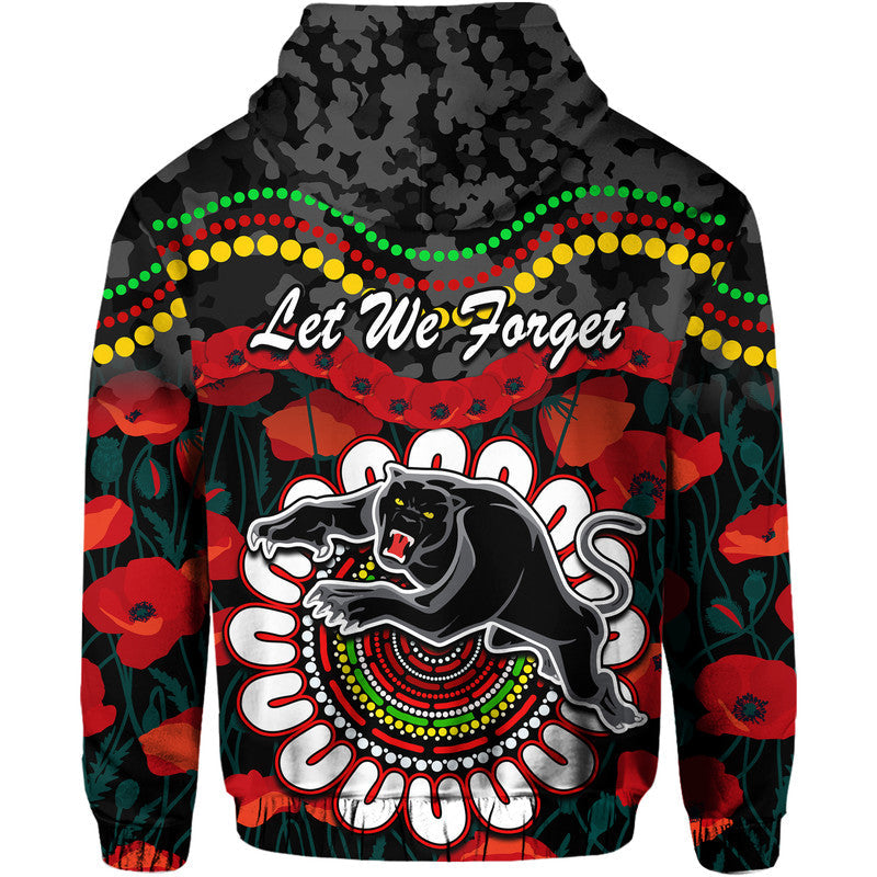 Panthers Rugby ANZAC Zip Up And Pullover Hoodie Camouflage Poppy LT9 - Vibe Hoodie Shop