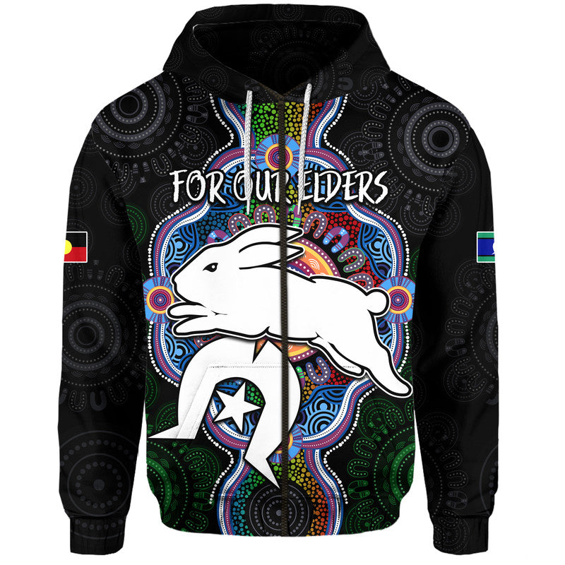 NAIDOC Week 2023 For Our Elders Zip Up And Pullover Hoodie Rabbitoths Indigenous LT9 - Vibe Hoodie Shop