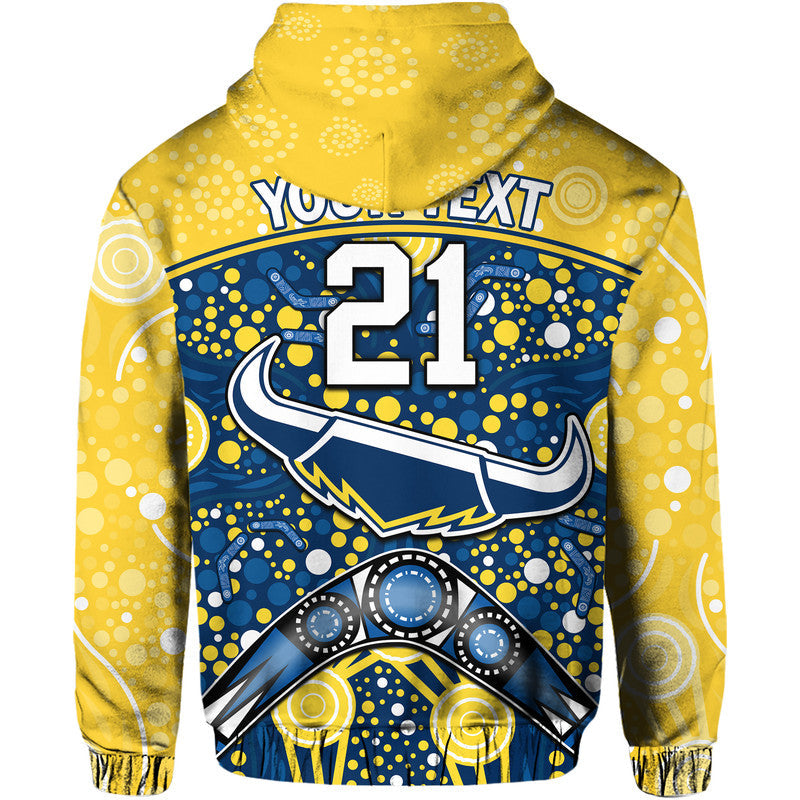 (Custom Personalised) Cowboys Rugby Zip Up And Pullover Hoodie Boomerang Indigenous Dots LT9 - Vibe Hoodie Shop