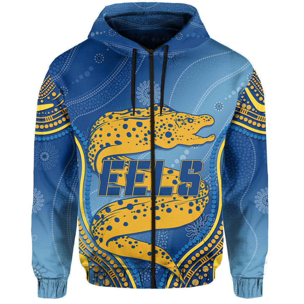 Personalised Parramatta Rugby Eels Hoodie Aboriginal Simple Style LT7 - Vibe Hoodie Shop