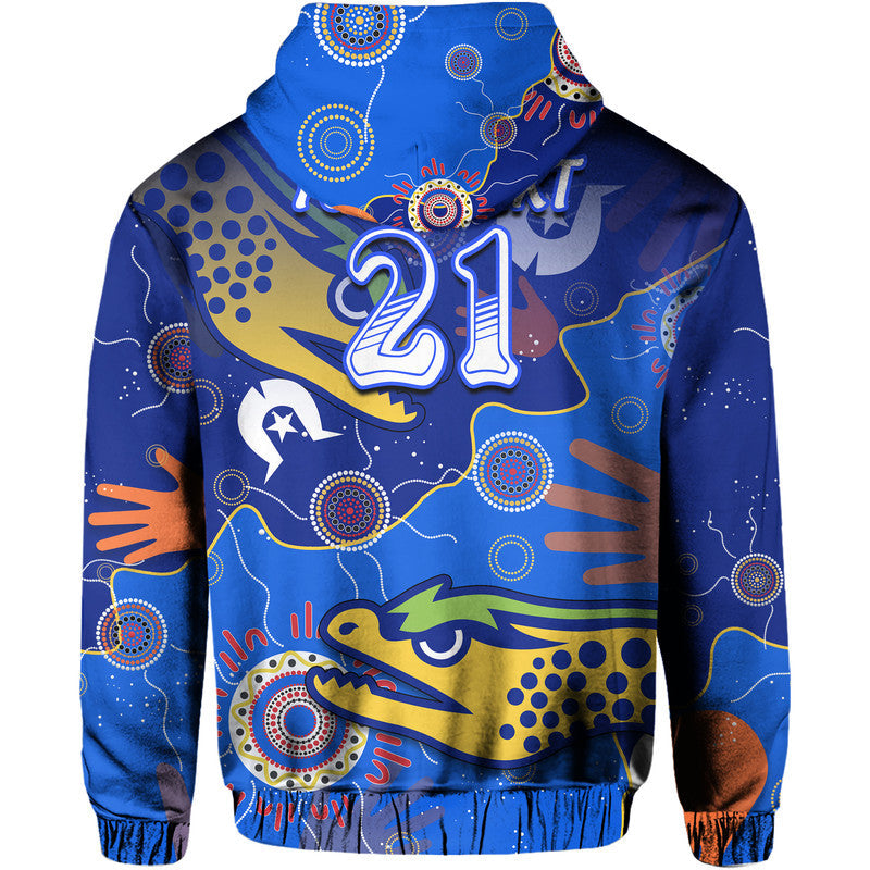 (Custom Text And Number) Parramatta Eels NAIDOC Week Zip Up And Pullover Hoodie Torres Strait Eels Aboriginal LT9 - Vibe Hoodie Shop