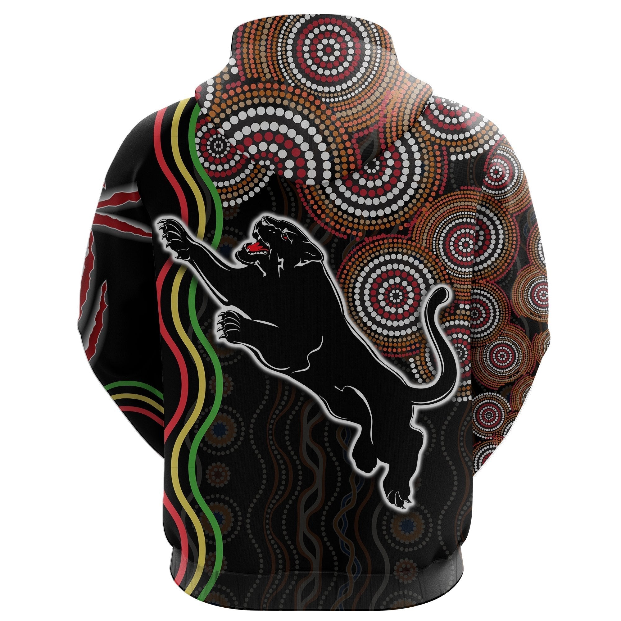 Panthers Black Zip Hoodie Indigenous Penrith Version - Vibe Hoodie Shop