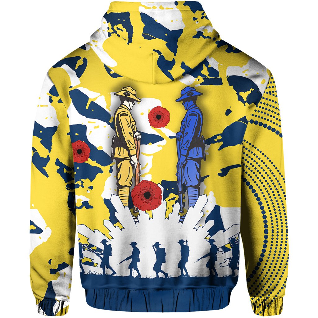 (Custom Personalised) Cowboys ANZAC Zip Hoodie Will Remember Forever - Vibe Hoodie Shop
